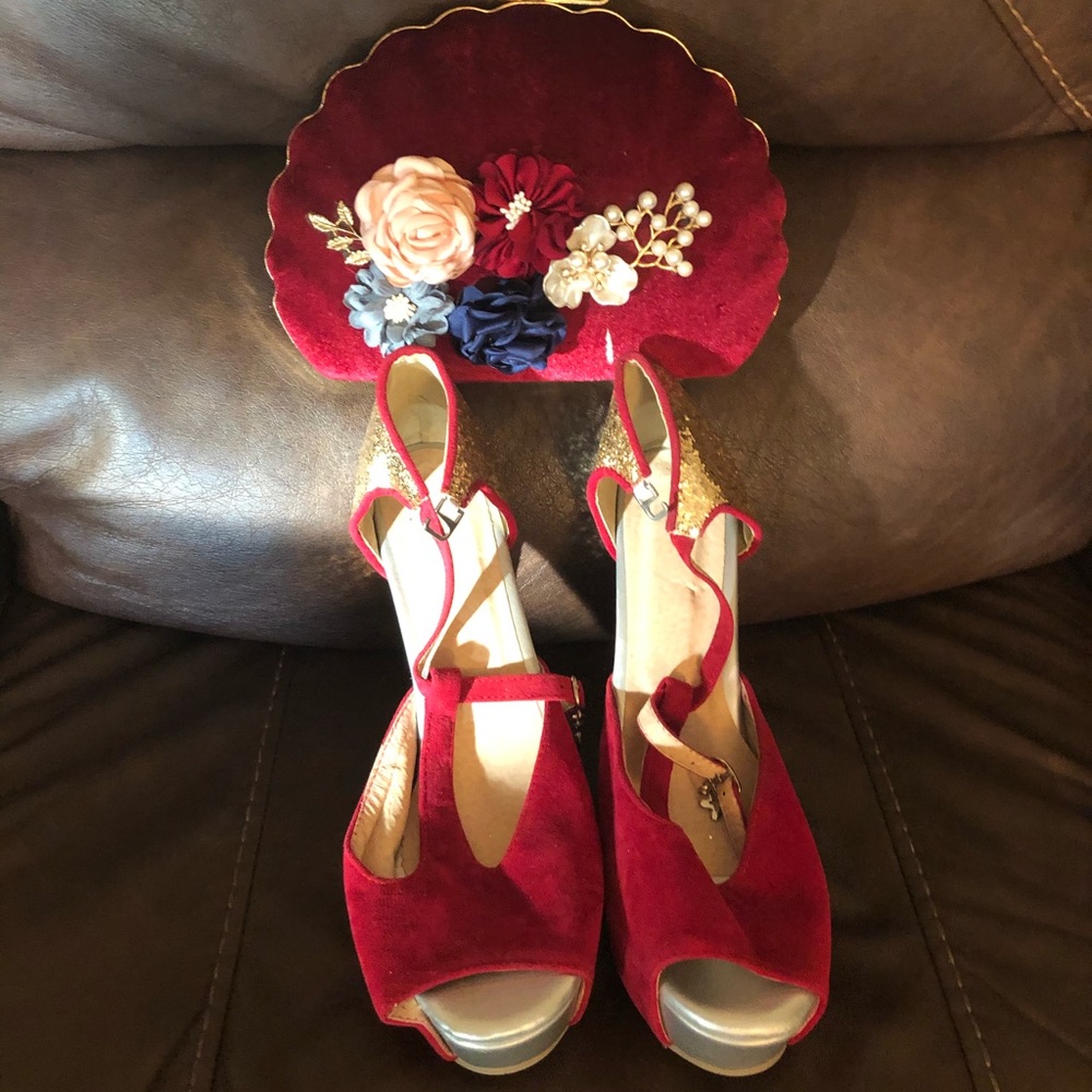 Red bag and shoes